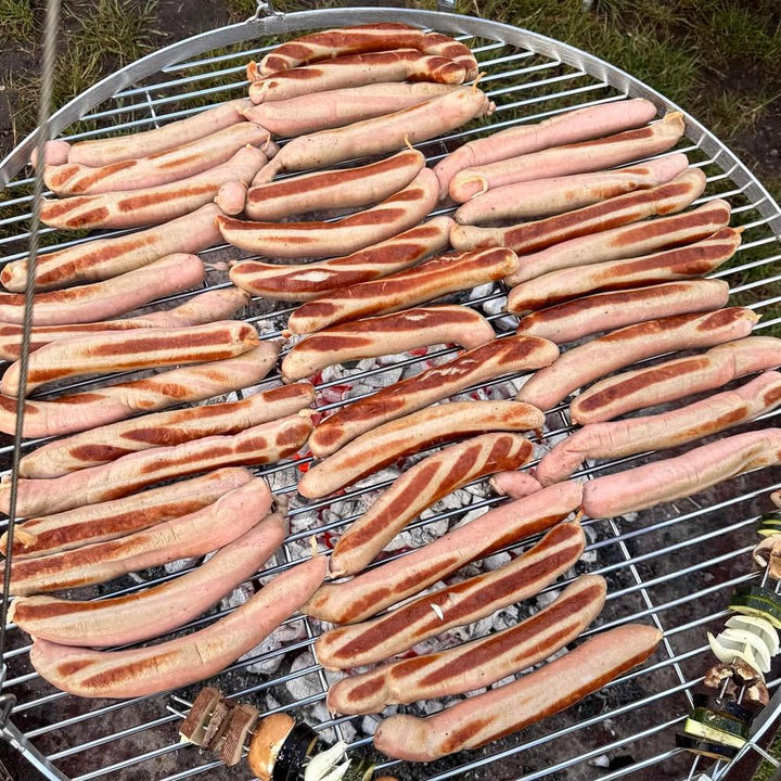 BBQ-Toro Edelstahl Grillrost Rund | Ø 70 cm | Grillgitter mit Seilaufhängung, Hängerost für Schwenkg