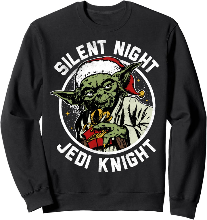 Star Wars Christmas Yoda Silent Night Jedi Knight Sweatshirt
