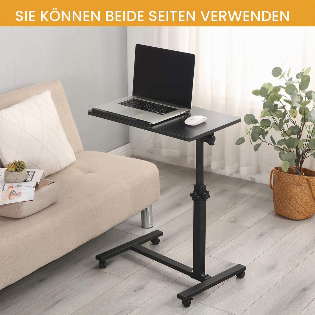Rollender Laptoptisch Knietisch für Laptop Rollwagen kippbar Überbett Nachttisch Überbett Schreibtis