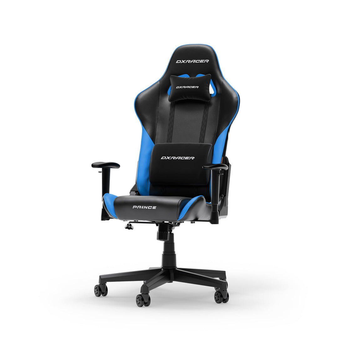 DXRacer Prince L Schwarz &amp; Blau PVC Leder das Orginal Gaming Stuhl, Schreibtischstuhl, Bürostuhle, O