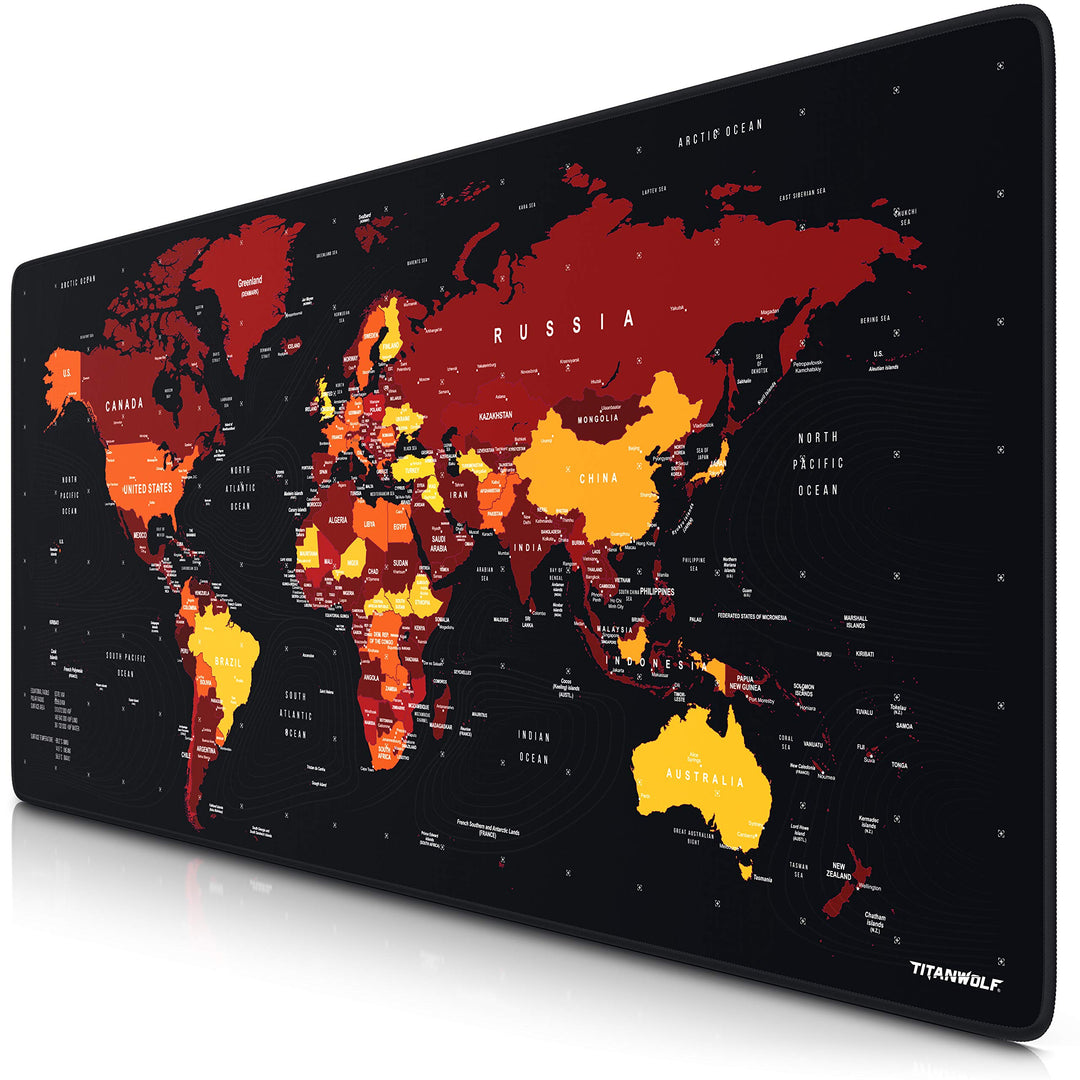 TITANWOLF – XXL Gaming Mauspad 900x400 mm - Tischunterlage Mousepad gross - Präzision und Geschwindi