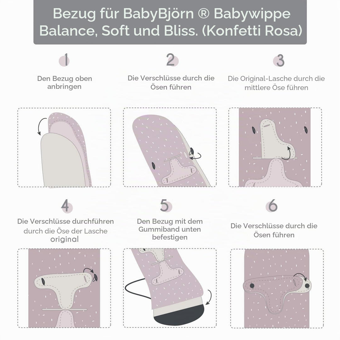 Babyline Bocoro Bezug aus Baumwolle, hypoallergen, weich und atmungsaktiv, für Hängematte Babybjörn