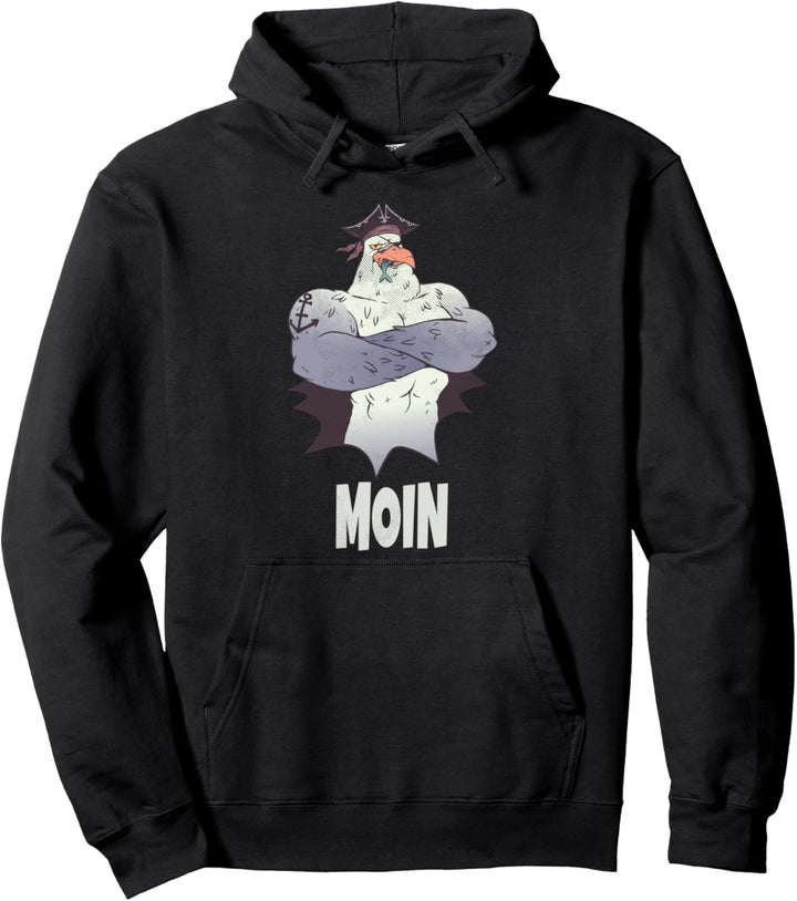 Moin Möwe Pirat Pullover Hoodie