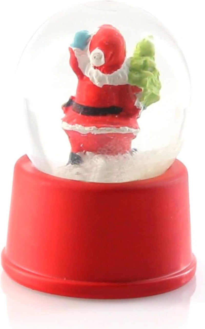 6 Stück Schneekugeln mit Weihnachtsmann Figur Snowdome Kugelornamente Schneewirbel als Deko oder Mit