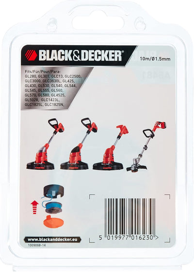 Black+Decker Reflex Akku-Rasentrimmer STC1820PCB, schwarz orange + vollautomatische Einzelfadenspule