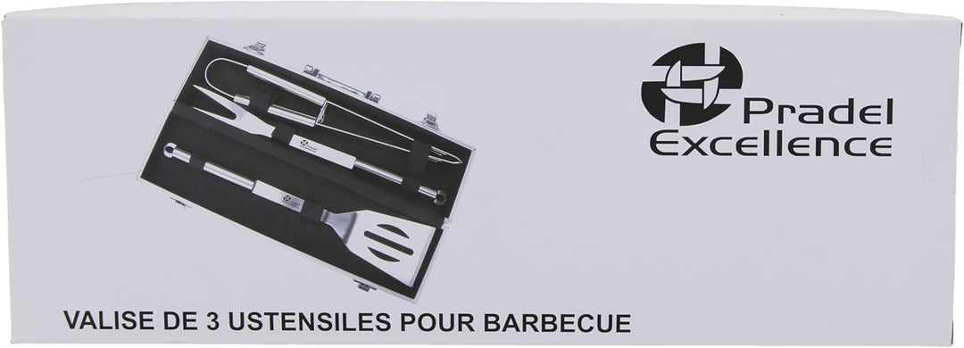 Pradel Excellence WB109 Metallkoffer mit Grillbesteck: 1 Palette / 1 Gabel + 1 Zange