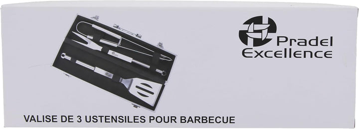 Pradel Excellence WB109 Metallkoffer mit Grillbesteck: 1 Palette / 1 Gabel + 1 Zange