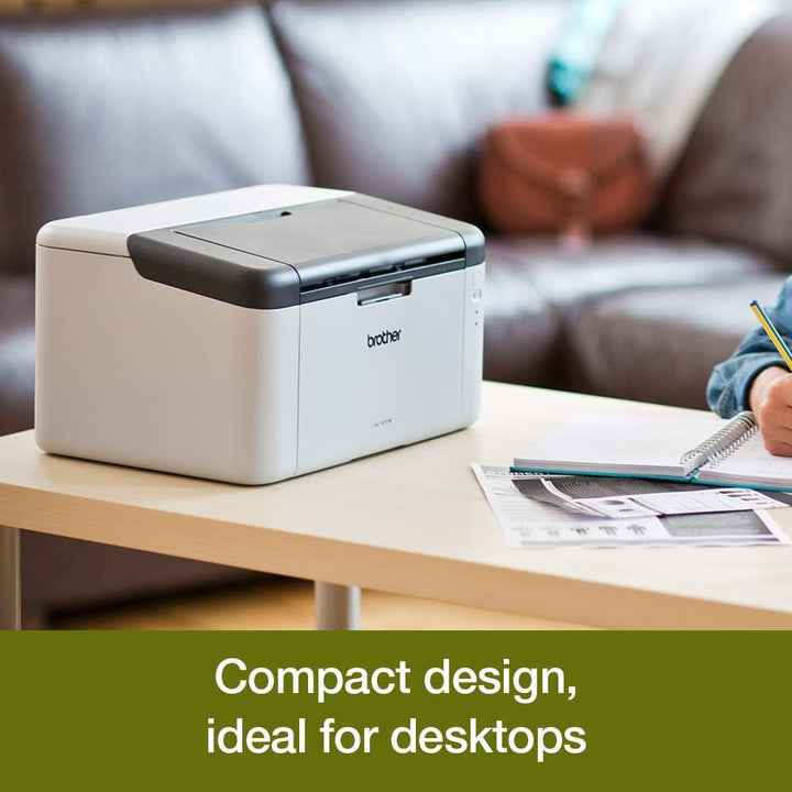 Brother HL-1210W , Monochrom, Kompakter S/W-Laserdrucker weiss/dunkelgrau grau mit WLAN, grau mit WL