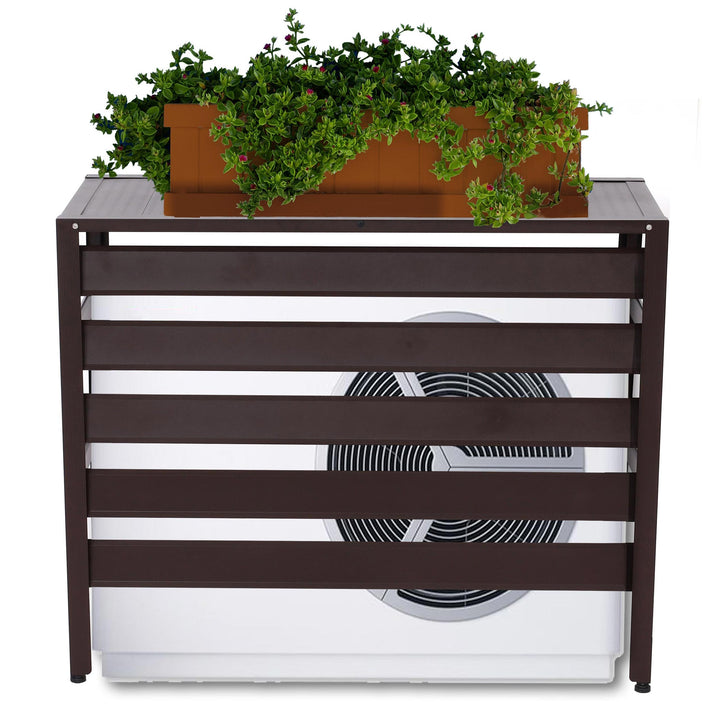 Mendler Alu Verkleidung für Klimaanlage/Wärmepumpe HWC-K59, Abdeckung Schutzgitter Pflanzenregal, Me