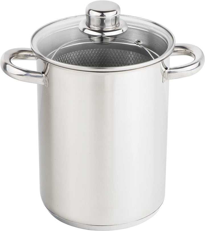 HI Nudeltopf &amp; Spargeltopf hoch (Kochtopf 4 Liter, mit Sieb und Deckel) - Pastatopf mit Siebeinsatz,
