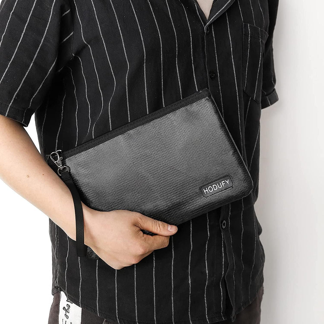 Hodufy Feuerfeste Tasche 2 Stück, Kleine Geldtasche(6.8 x 10.6 zoll), Geldtasche Feuerfest Wasserdic