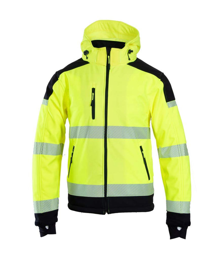 Brixton Flash Softshell Jacke Warnschutz Warnjacke Reflektierend Schutzjacke 300 g/m2 NEUES Modell (