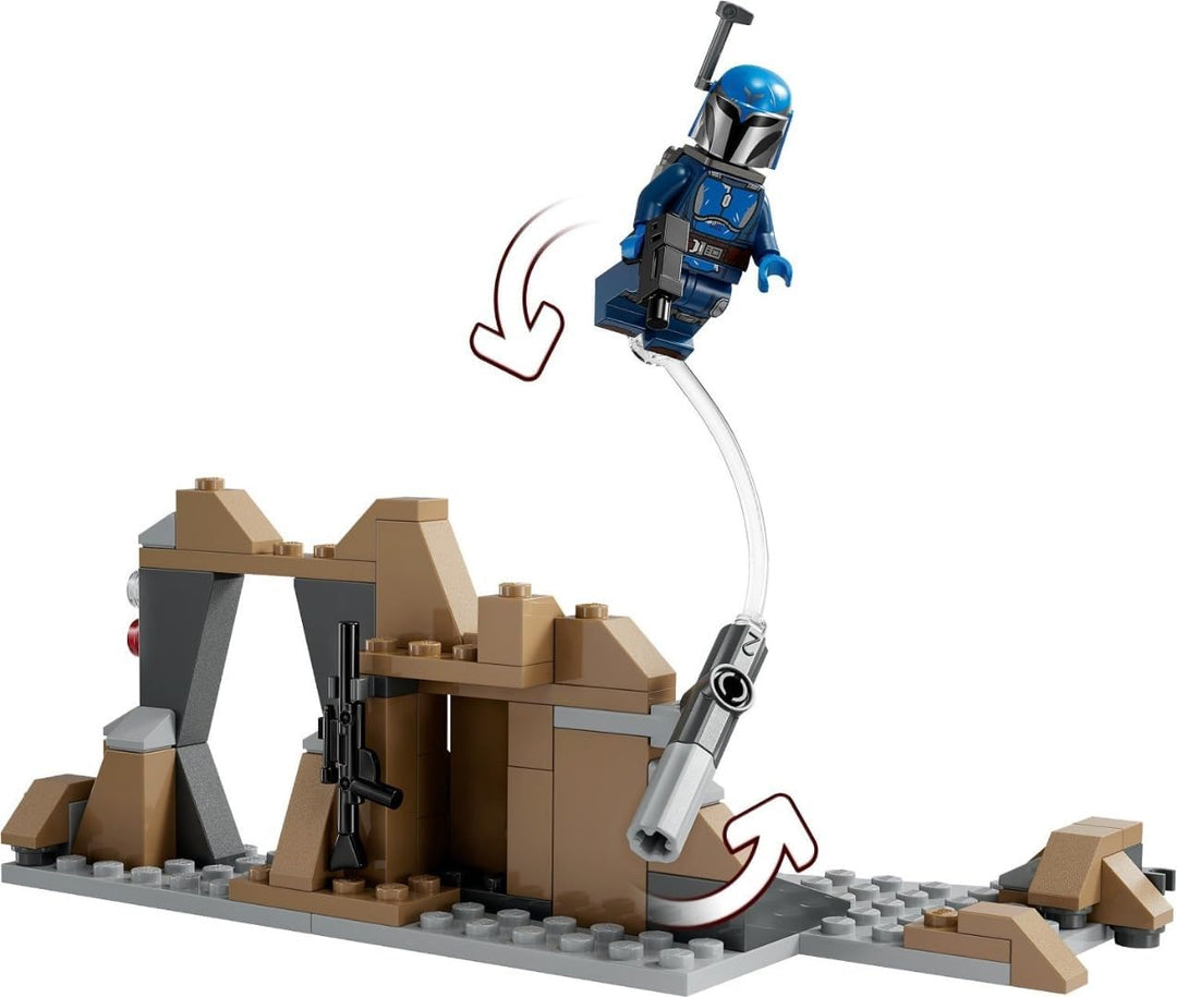 LEGO Star Wars: The Mandalorian Hinterhalt auf Mandalore Battle Pack, Abenteuer-Bauspielzeug für Kin