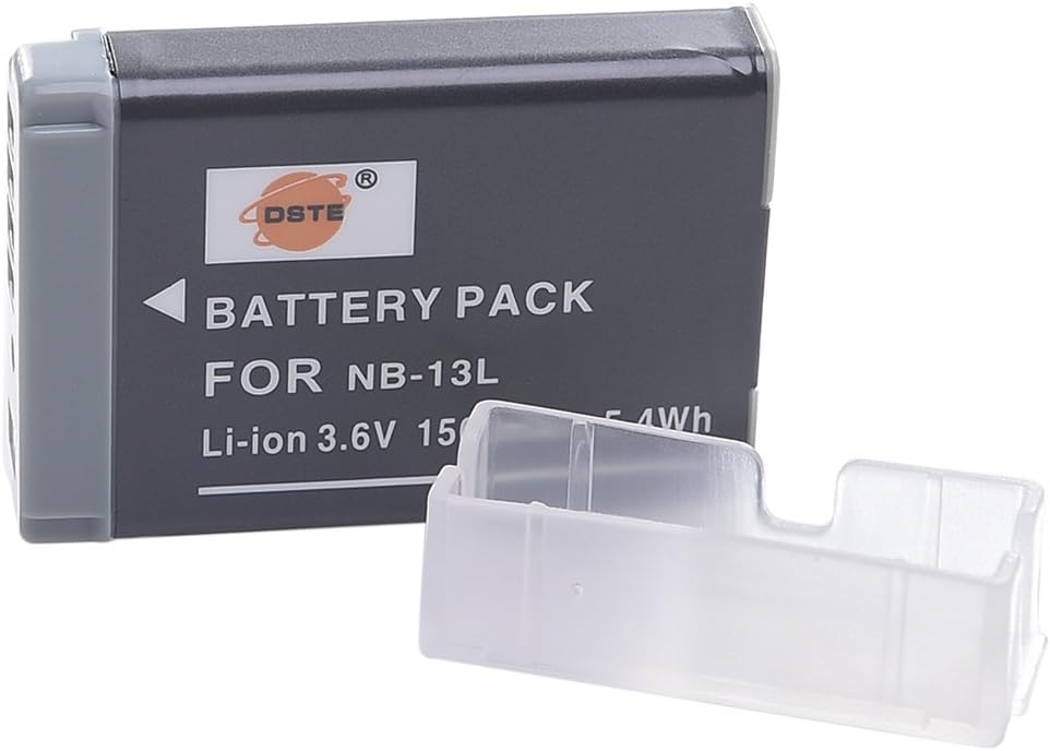 DSTE NB-13L Li-Ion Akku kompatibel mit Canon PowerShot G5X, G7X, G9X, G5 X Mark II, G7X Mark II, G9X