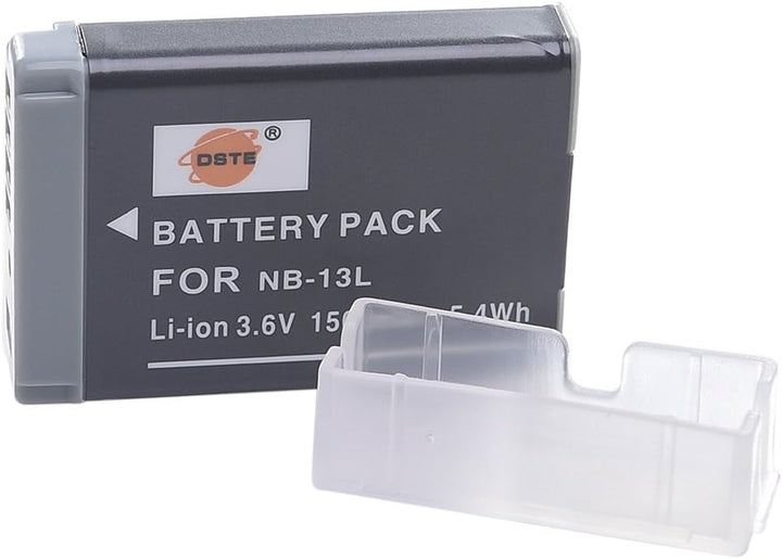 DSTE NB-13L Li-Ion Akku kompatibel mit Canon PowerShot G5X, G7X, G9X, G5 X Mark II, G7X Mark II, G9X