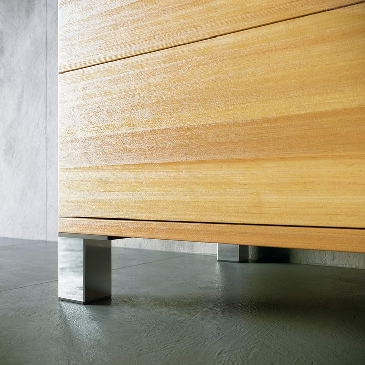 sossai® Exklusiv - Aluminium Möbelfüsse | E4MF-N | 4er Set | Höhe: 150mm | Farbe: Chrom 4 Stück, Höh