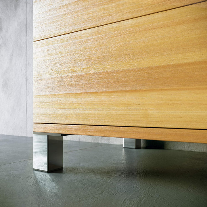 Sossai Exklusiv Möbelfüsse E4MF, 4er Set, Höhe: 120 mm, Chrom, aus Aluminium 45 x 45 mm Vierkantprof