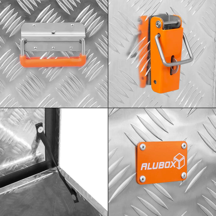 alubox Werkzeugkiste Riffelblech ABX-RL91 Aluminium 1,5mm Werkzeugkiste leicht und robust 91 Liter 0