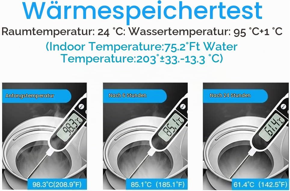 Luvan 1,8L Thermoskanne 304 Edelstahl Kaffee Isolierkanne 12h heiss und 24h kalt Doppelwandige Vakuu