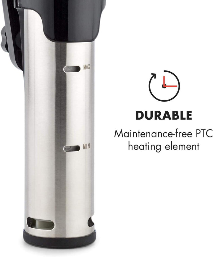 Klarstein Quickstick- Sous-Vide Garer, Präzisionskochtopf, Schongarer, 1300 Watt, Timerfunktion, 3D