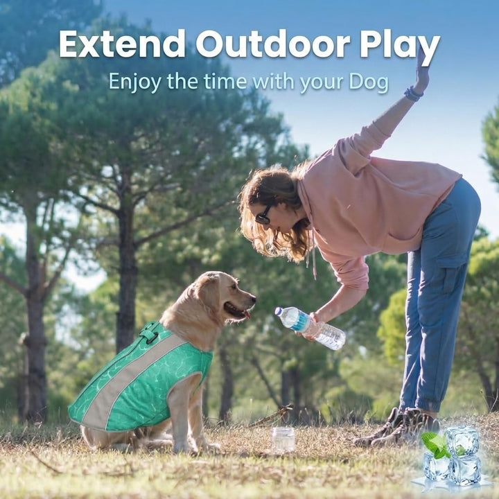 2 in 1 Winterhundemantel und Hundekühlmantel, Sommer-Kühlweste für Welpen Sonnenschutz, reflektieren