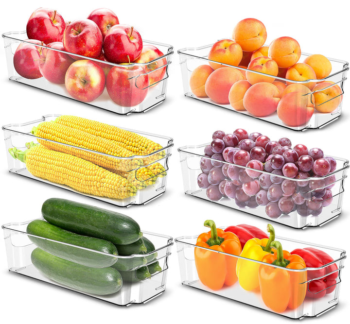 KICHLY Hochwertige Vorratsschrank Küche Organizer - Set von 6 Stauraum für Kühlschrank, Schränke, Re