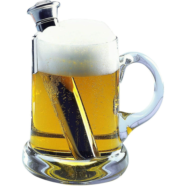 Westmark Bierwärmer mit Halter, Rostfreier Edelstahl, Silber, 63282260, 7.9 x 5 x 16 cm, Bierwärmer
