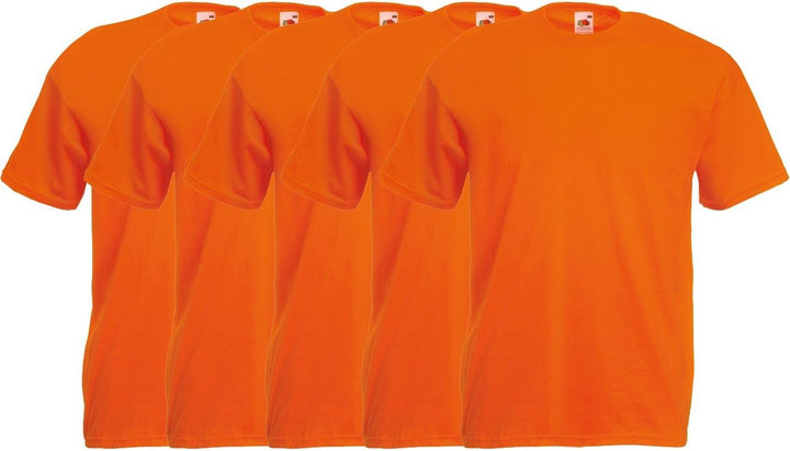 Fruit of the Loom Herren Original T T-Shirt (10er Pack oder 5er Pack) 3XL 5x Red, 3XL 5x Red