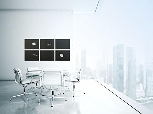 Legamaster 7-104635 Glasboard Colour, Glas-Magnettafel, 60 x 40 cm, schwarz 40B x 60H cm Schwarz, 40