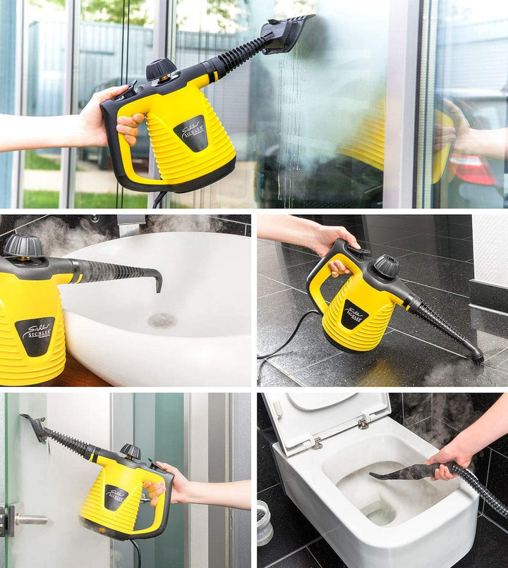 Sichler Haushaltsgeräte Handdampfreiniger: Tragbarer Dampfreiniger mit grossem Zubehör-Pack, 1.000 W