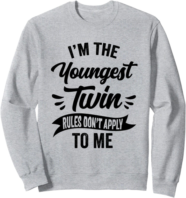 Lustiges Kleiner Zwilling Zwillingsschwester Zwillingsbruder Sweatshirt