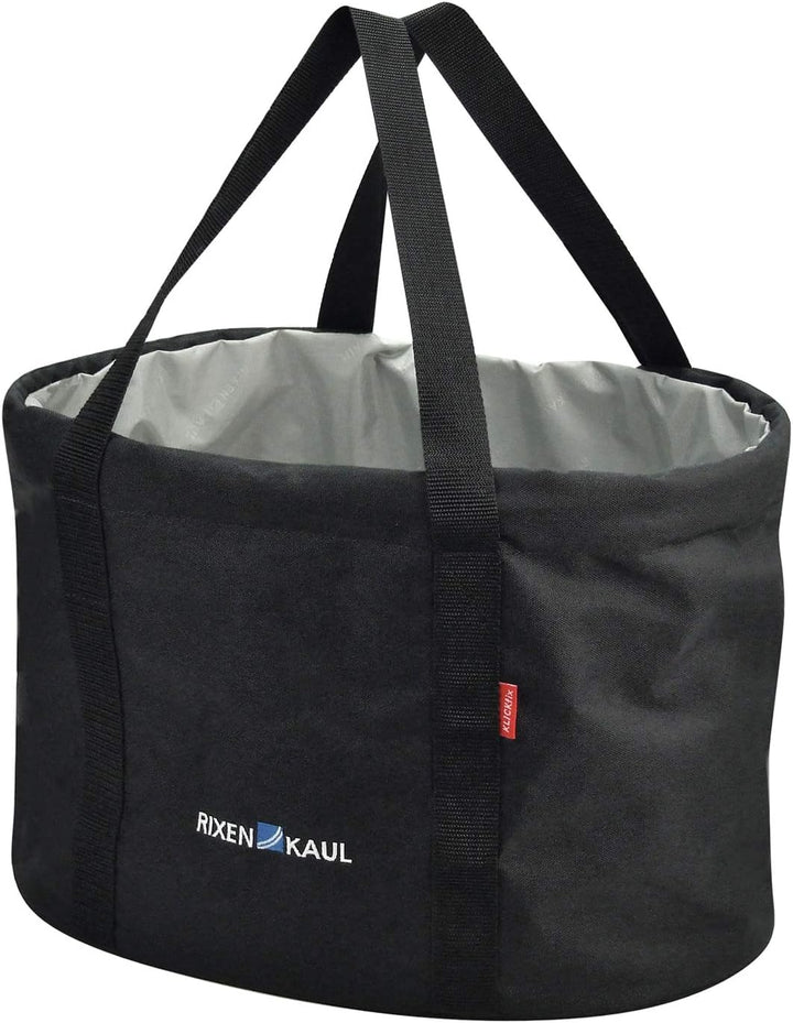 Klickfix Fahrradkorb Shopper Pro, Schwarz, 29 x 38 x 25cm, 0300SP Bundle mit Lenkeradapter, Bundle m