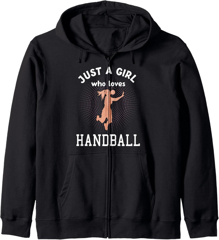 Handballer Mädchen | Just A Girl Who Loves Handball Kapuzenjacke
