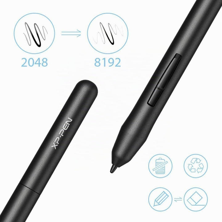 XP-PEN Grafiktablett Star03 V2, 30,5 cm, 8 Tasten, Hotkeys Stylus, ohne Batterien mit 8192 Ebenen
