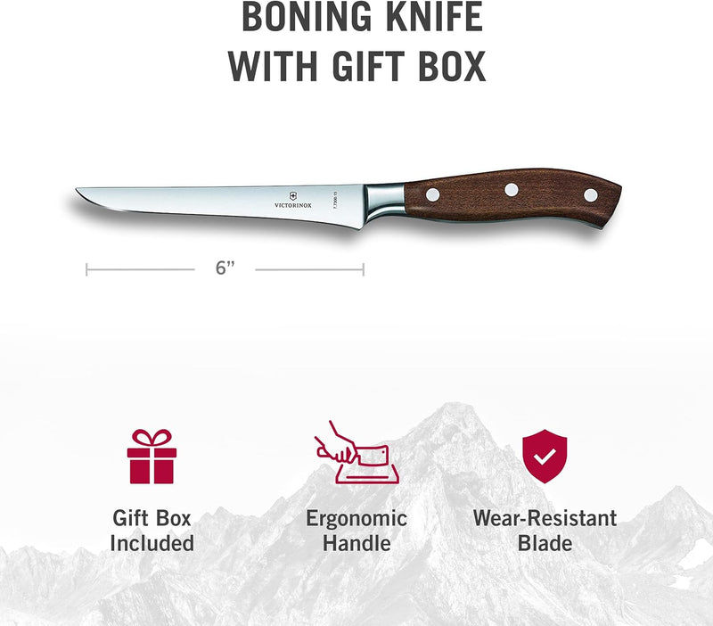 Victorinox, Grand Maître, Profi Ausbeinmesser, Extra Scharfe Klinge, gerader Schliff, 15 cm, Edler H