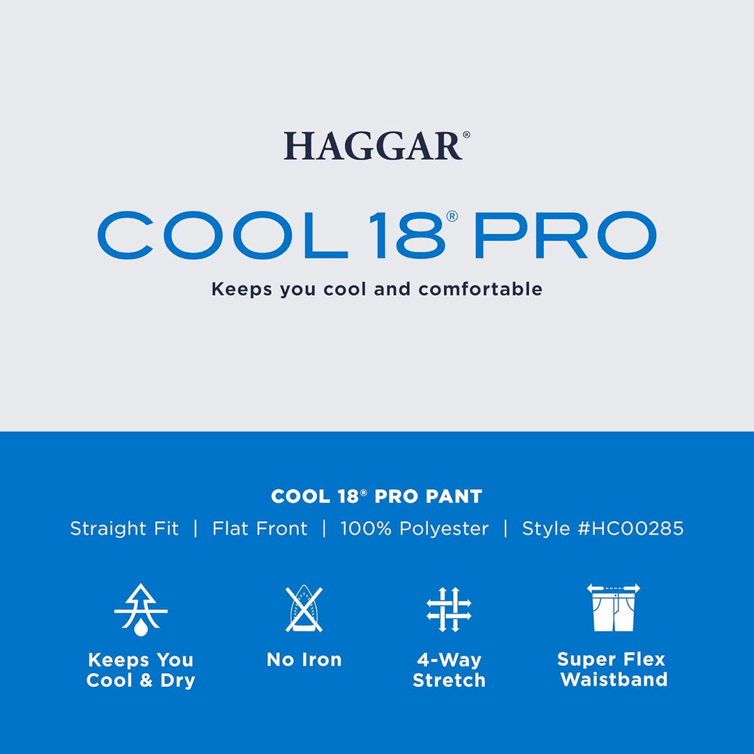 Haggar Herren Lässige Hose 40W / 32L Schwarz, 40W / 32L Schwarz