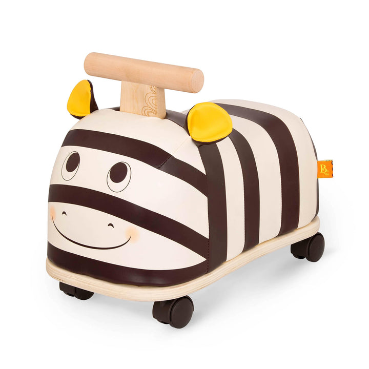 B. toys Rutschauto aus Holz – Rutscher Zebra auf Rollen für Kinder und Babys, Kinderfahrzeug, Rutsch
