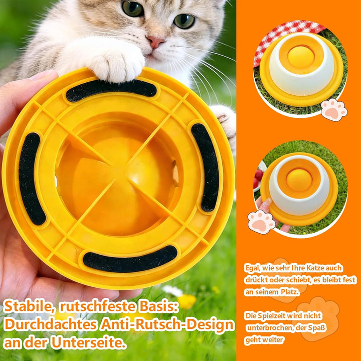 Hundelickspielzeug, Leckmatte, Lick Bowl, Schleckball mit integrierter Rollkugel und Antirutsch-Desi
