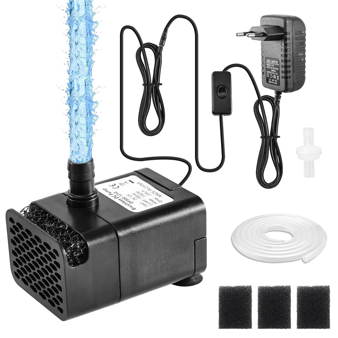 kleine Tauchpumpe, 2m Schlauch &amp; Rückschlagventil, 220L/h kondensatpumpe mit 3 Filterschwamm, 12V Aq