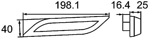 HELLA - Nebelschlussleuchte - Shapeline Style Slim - LED - 24/12V - geklebt - Lichtscheibenfarbe: ro