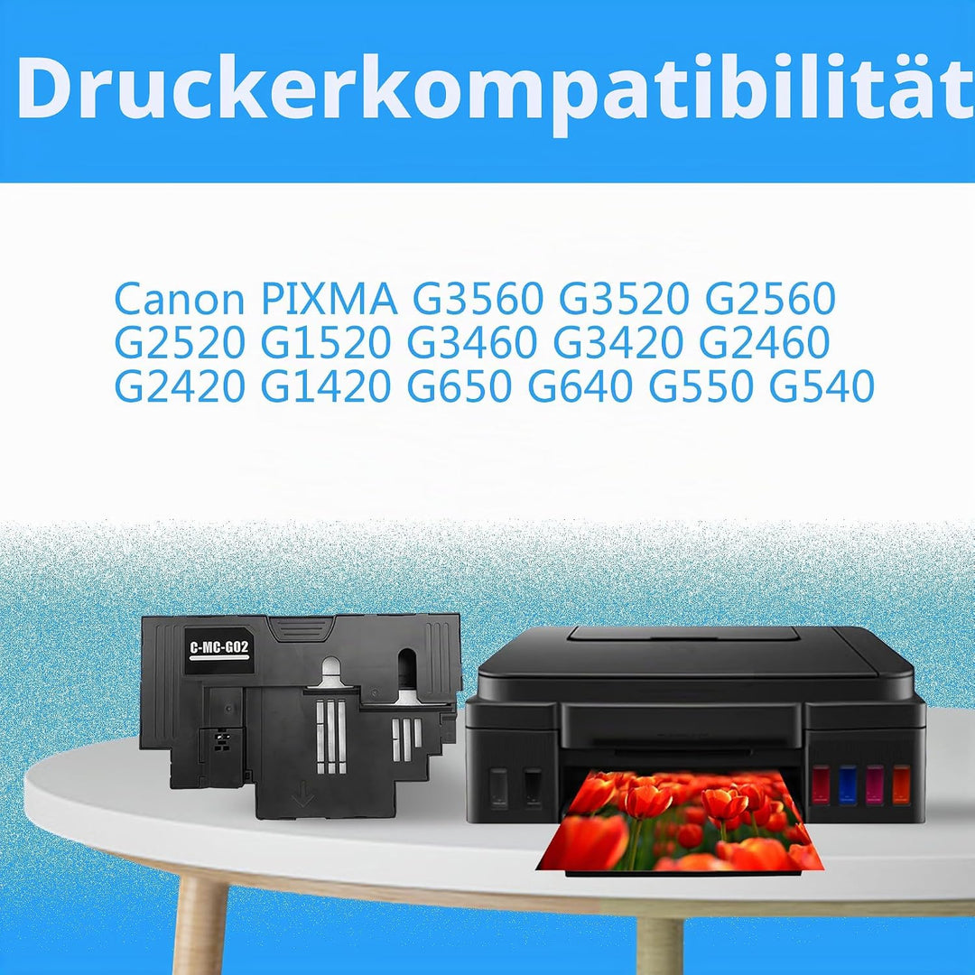 LCL MC-G02 Wartungsbox 3 Schwarz Ersatz für Canon PIXMA G3560 G3520 G2560 G2520 G1520 G3460 G3420 G2