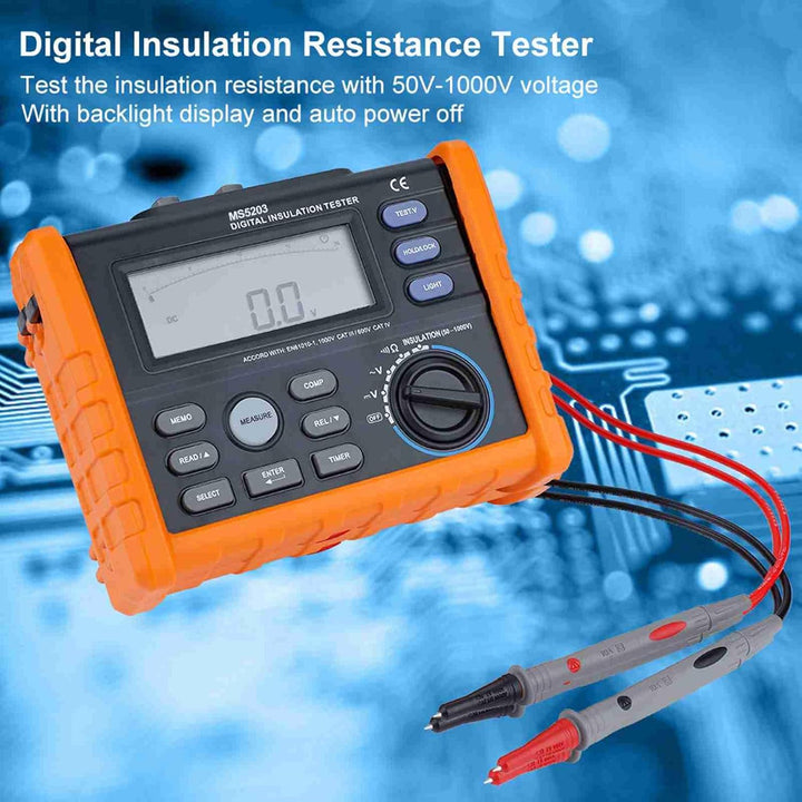 Isolationswiderstandsprüfer MS5203 Digital- und Analoganzeige 50-1000 V Isolationswiderstandsprüfger
