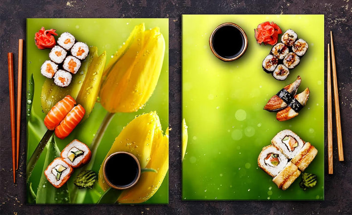 TMK | Herdabdeckplatten Set 2x40x52 cm Ceranfeld Abdeckung Glas Spritzschutz Abdeckplatte Glasplatte