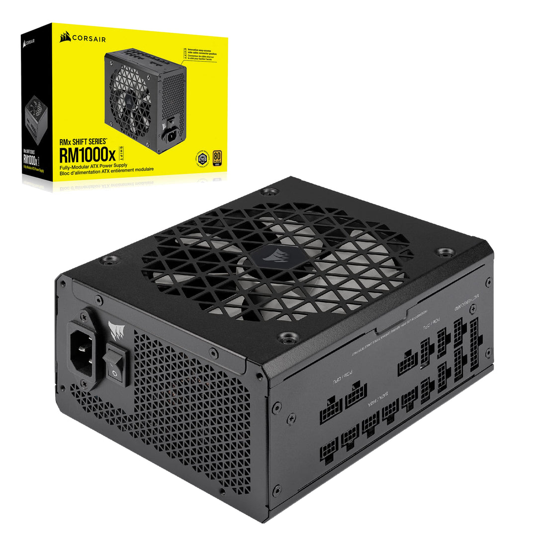 Corsair RM1000x Shift Vollmodulares ATX-Netzteil - Modulare Seitenschnittstelle - ATX 3.0- &amp; PCIe 5.