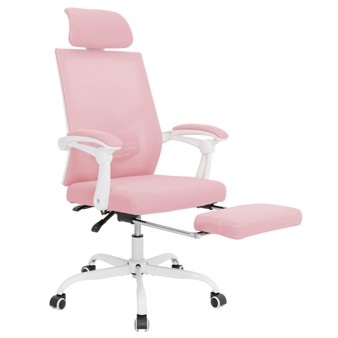 UEV Bürostuhl Ergonomisch, Drehstuhl, Schreibtischstuhl mit Verstellbarer Kopfstütze Lendenwirbelstü