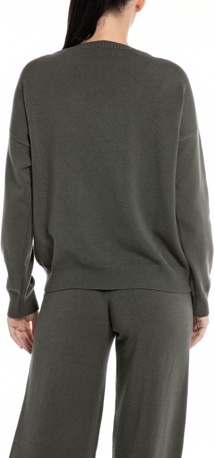 Replay Damen Pullover Elegant, Army Green 435
