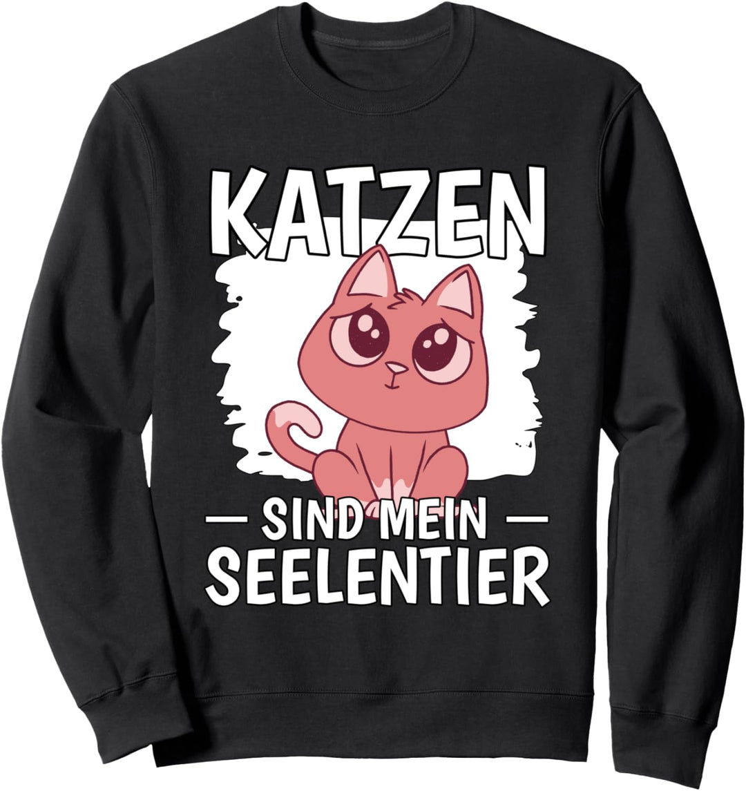 Katzen sind mein Seelentier Katzen Sweatshirt