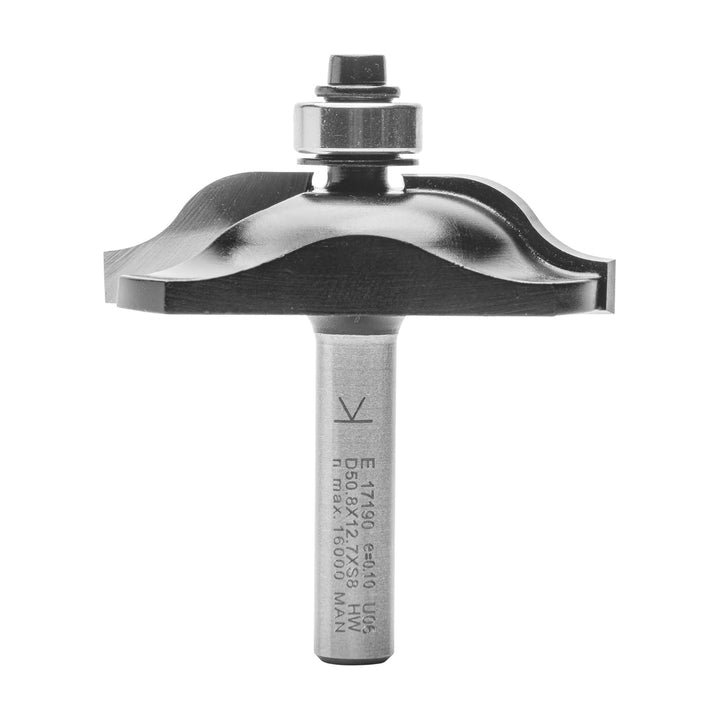 ENT 17190 Abplattfräser Karnisprofil HW, Schaft (S) 8 mm, Durchmesser (D) 50,8 mm, NL 12,7 mm, R 9,5