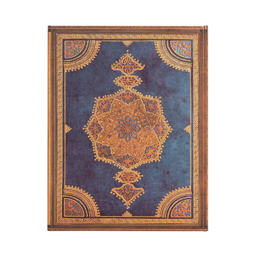 Safavid Indigo (Safavid Binding Art) Ultra Lined Hardcover Journal: Hardcover, 120 gsm, ribbon marke