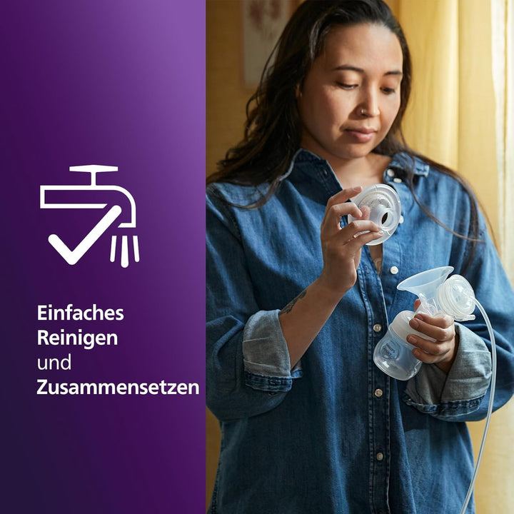 Philips AVENT Doppelmilchpumpe Premium - mit Natural Motion Technologie, wiederaufladbarem Akku, Tim